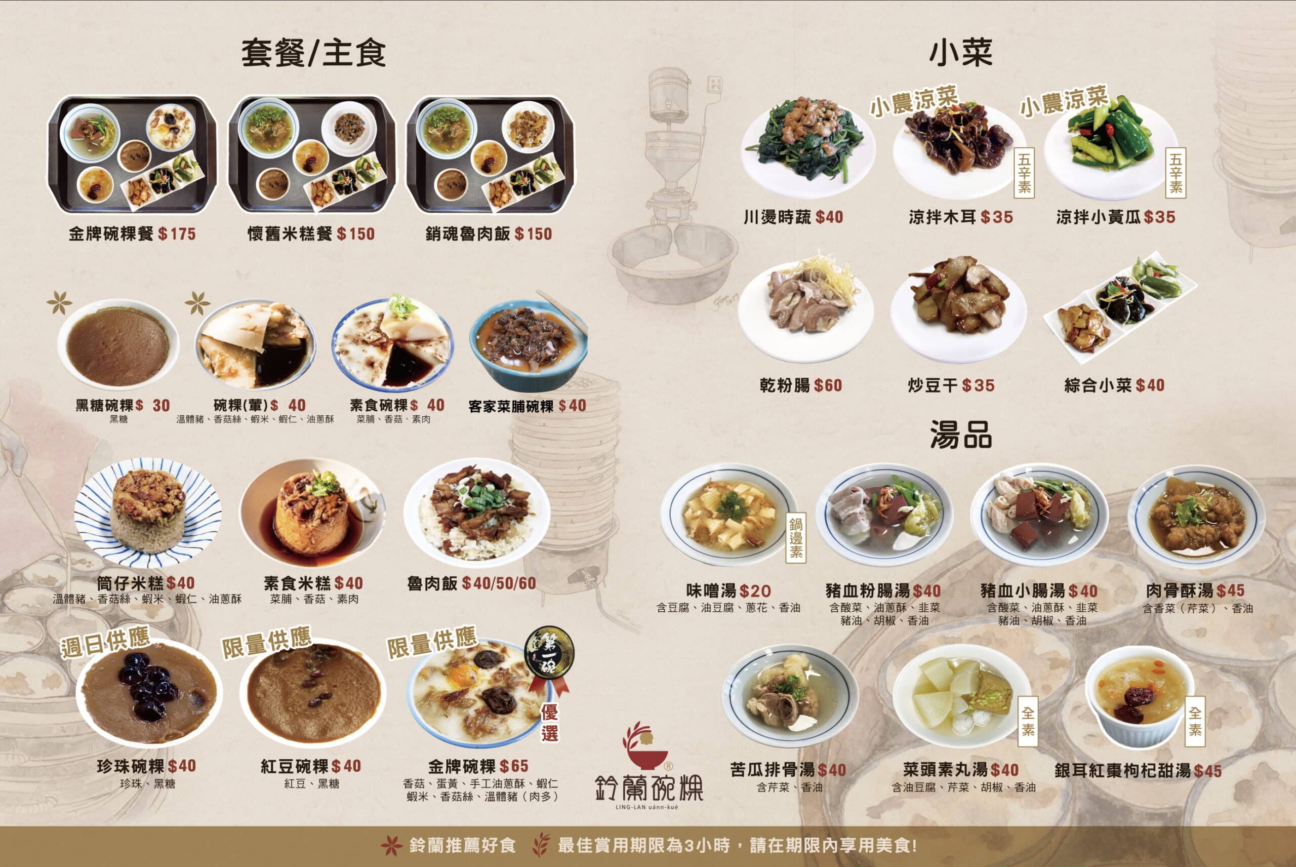 鈴蘭碗粿菜單Menu - 2025